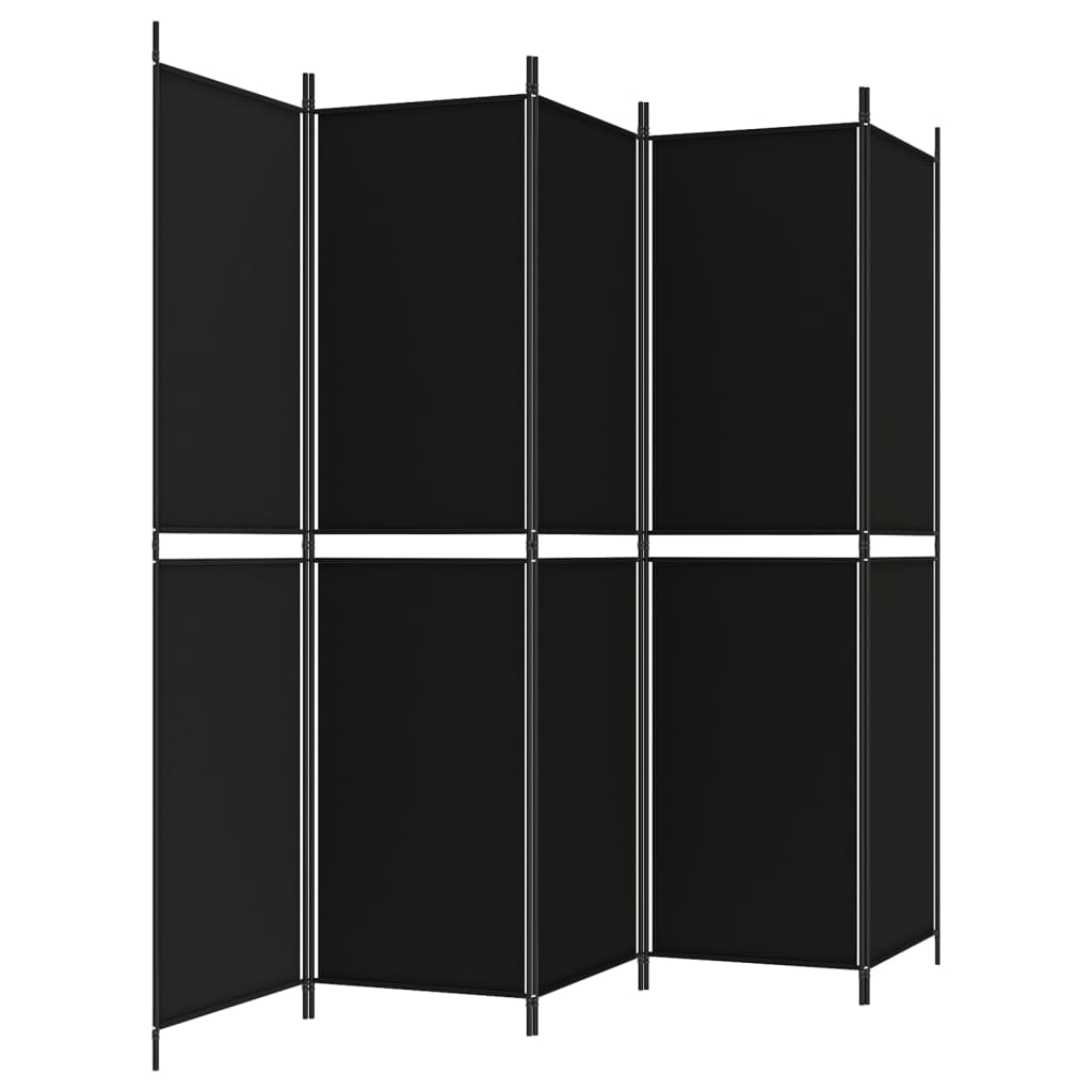 Telpu sadalītājs, 5 daļas, melns, 250x200cm, audums