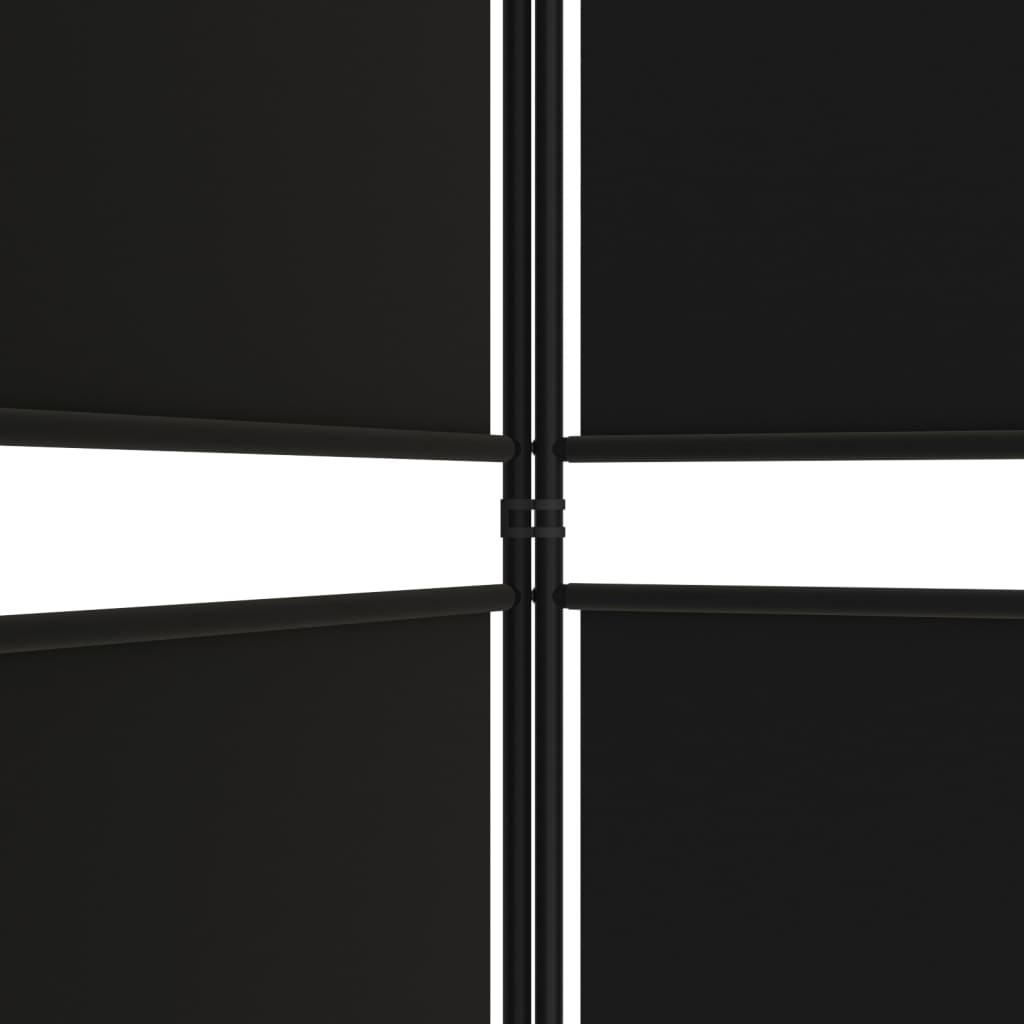 Telpu sadalītājs, 5 daļas, melns, 250x200cm, audums