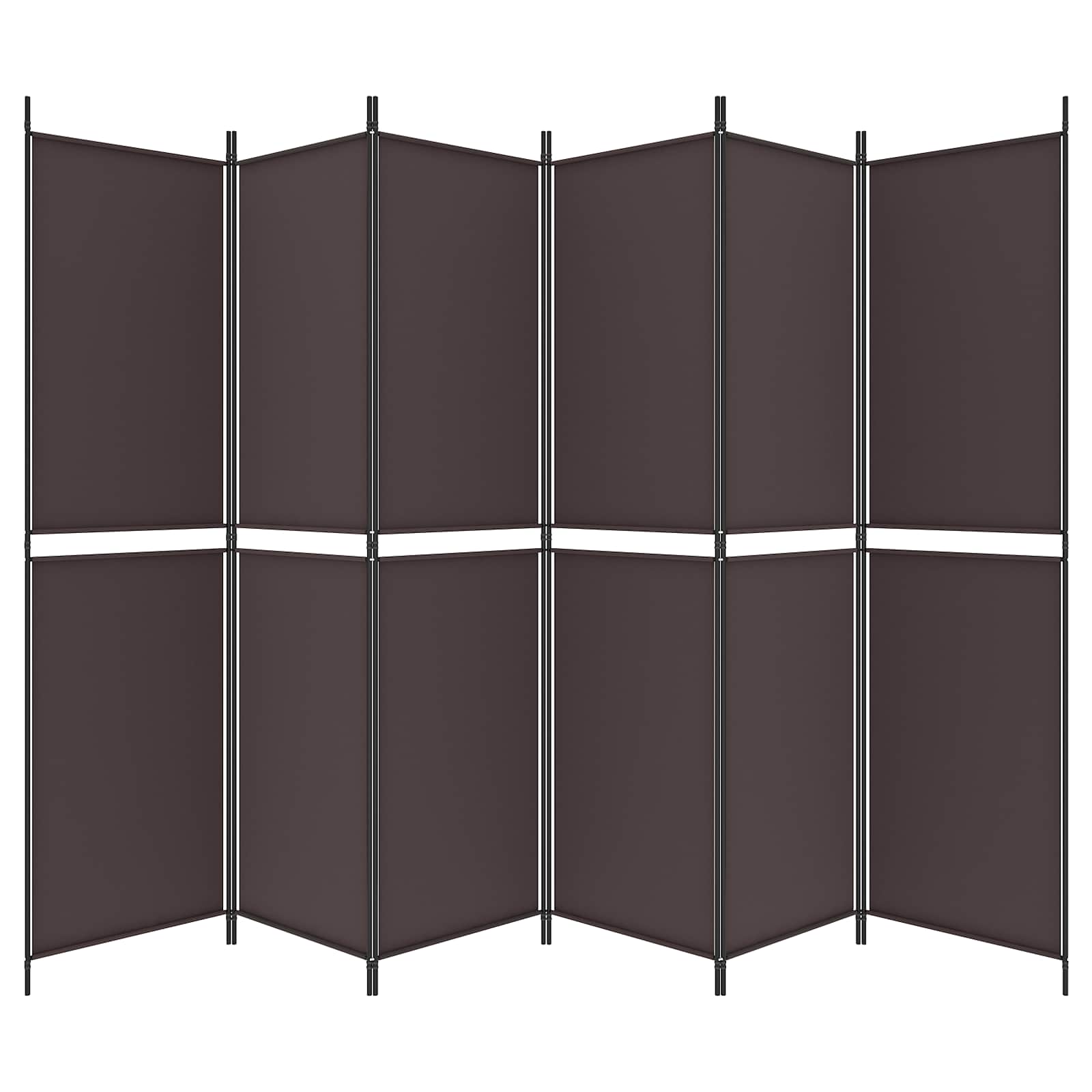 Istabas nodalītājs, 6 daļas, brūns, 300x200cm, audums