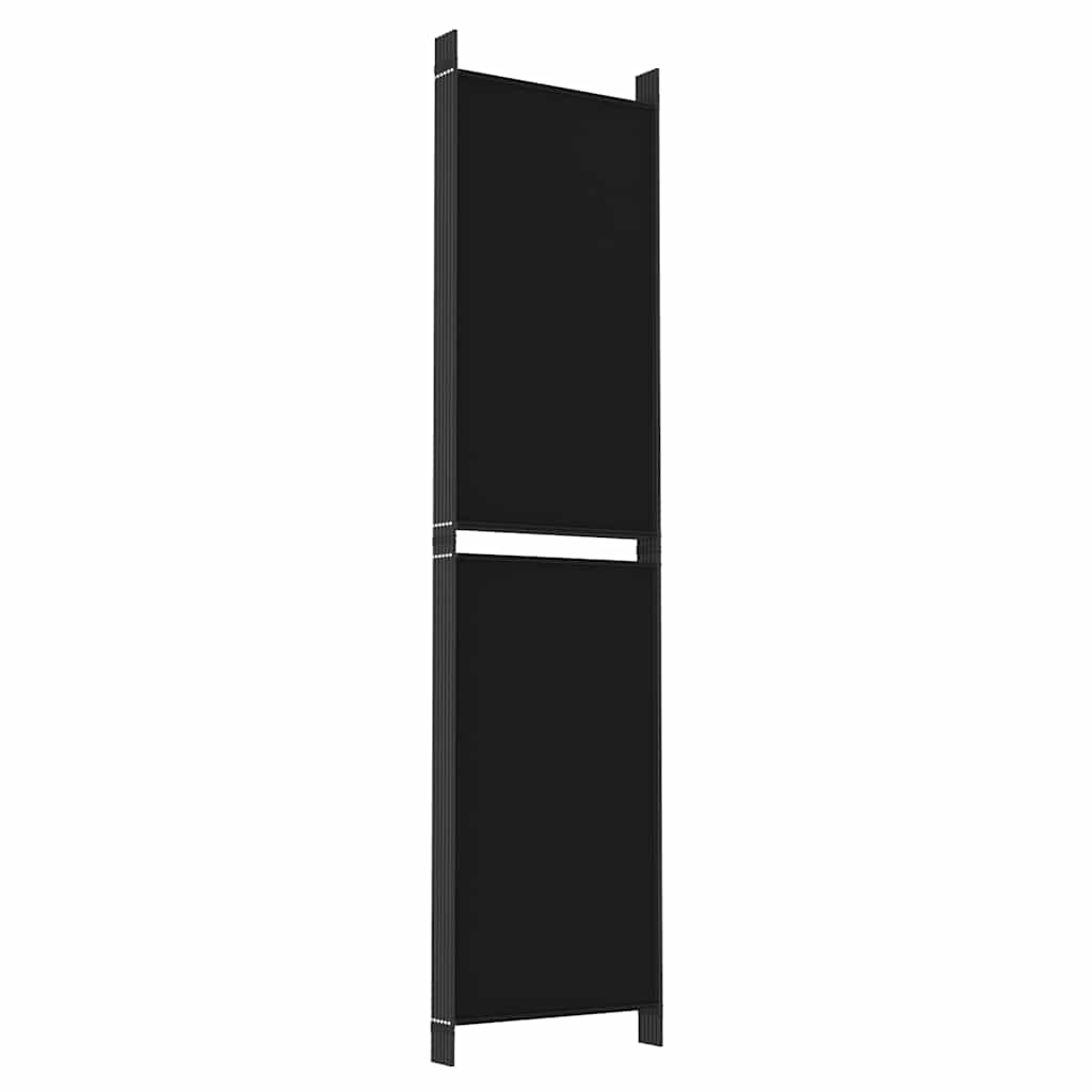Istabas starpsiena, 6 daļas, melna, 300x200cm, audums