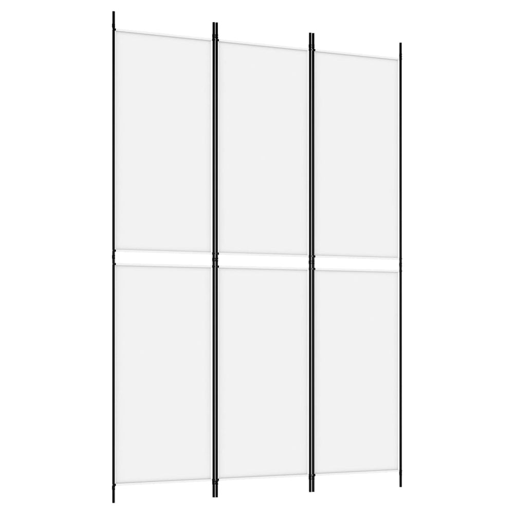 Room divider, 3-panel, white, 150x220cm, fabric