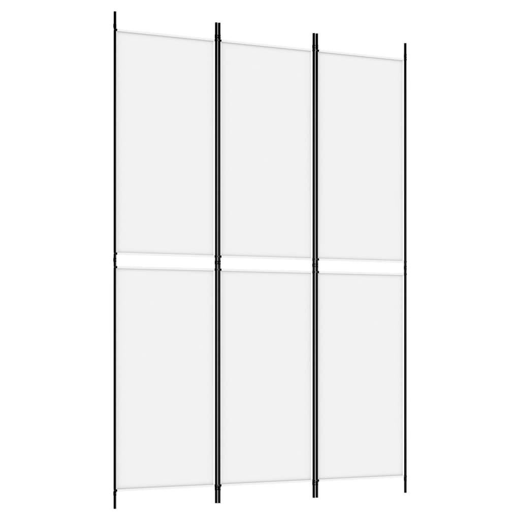 Kambario pertvara, 3 dalių, baltos spalvos, 150x220cm, audinys