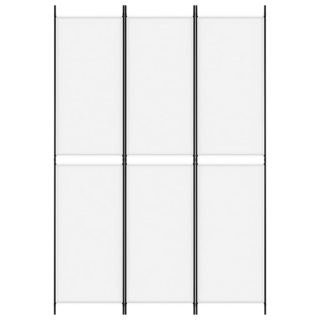 Kambario pertvara, 3 dalių, baltos spalvos, 150x220cm, audinys