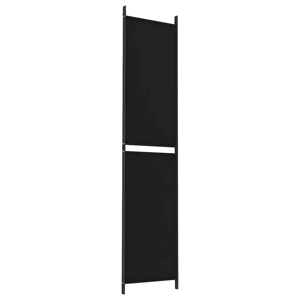 Kambario pertvara, 3 dalių, juodos spalvos, 150x220cm, audinys