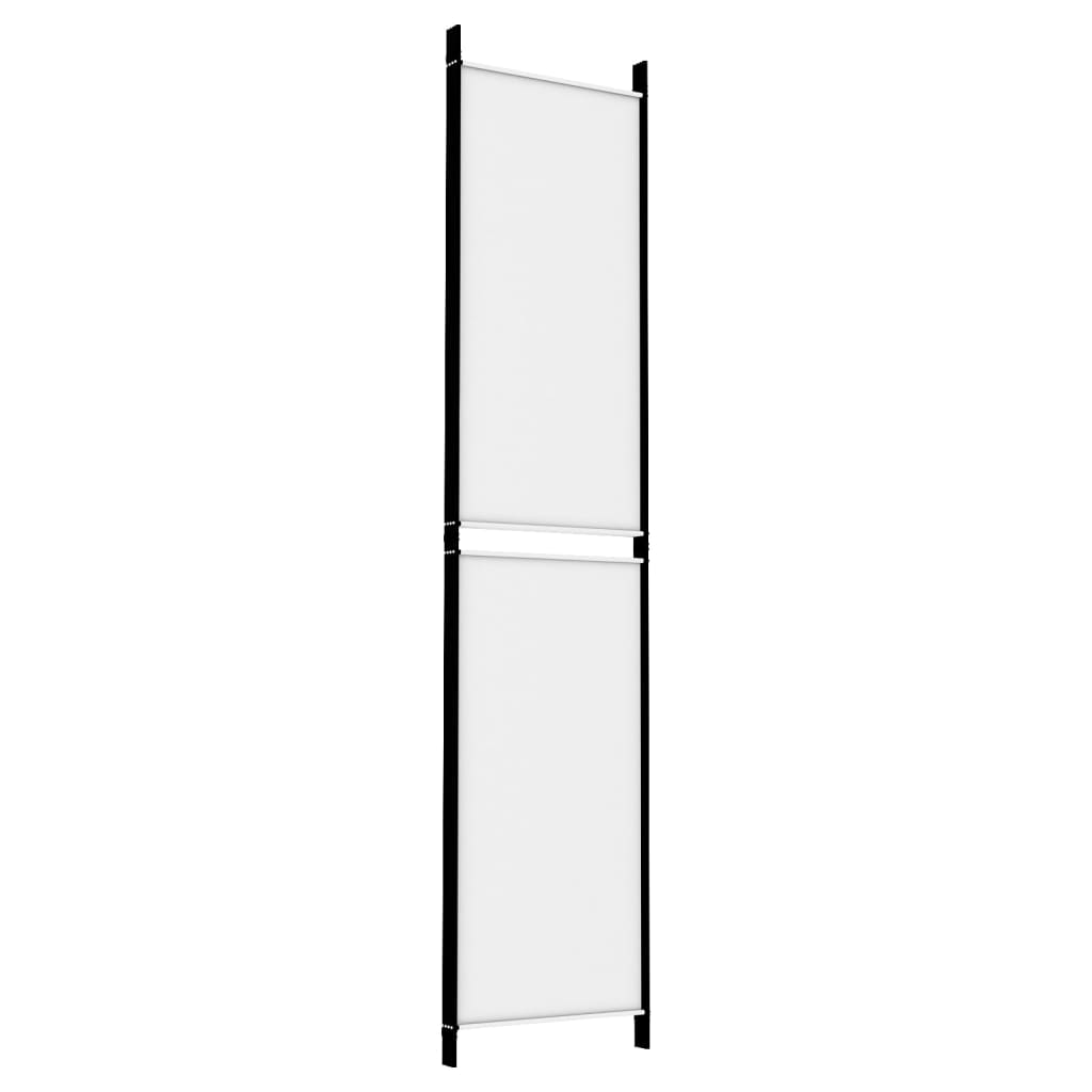 Room divider, 4-panel, white, 200x220cm, fabric
