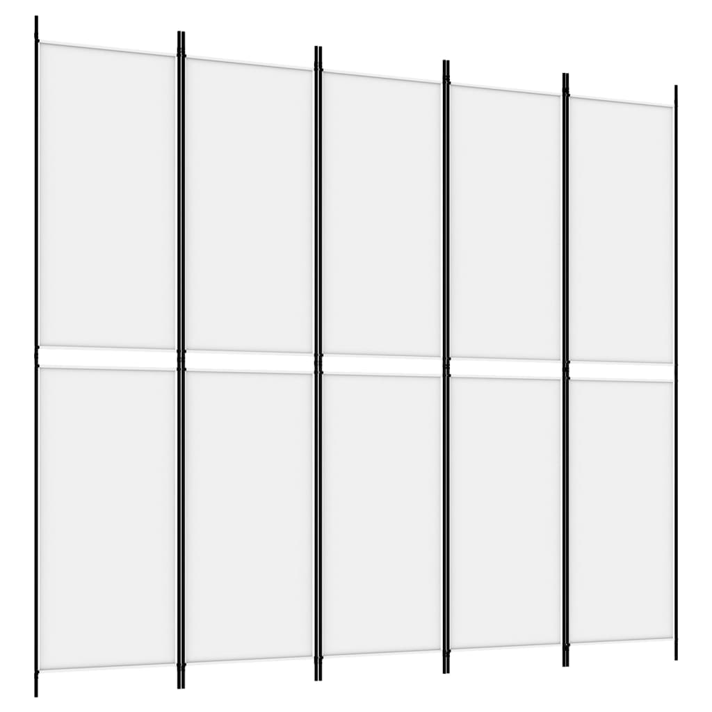 Kambario pertvara, 5 dalių, baltos spalvos, 250x220cm, audinys