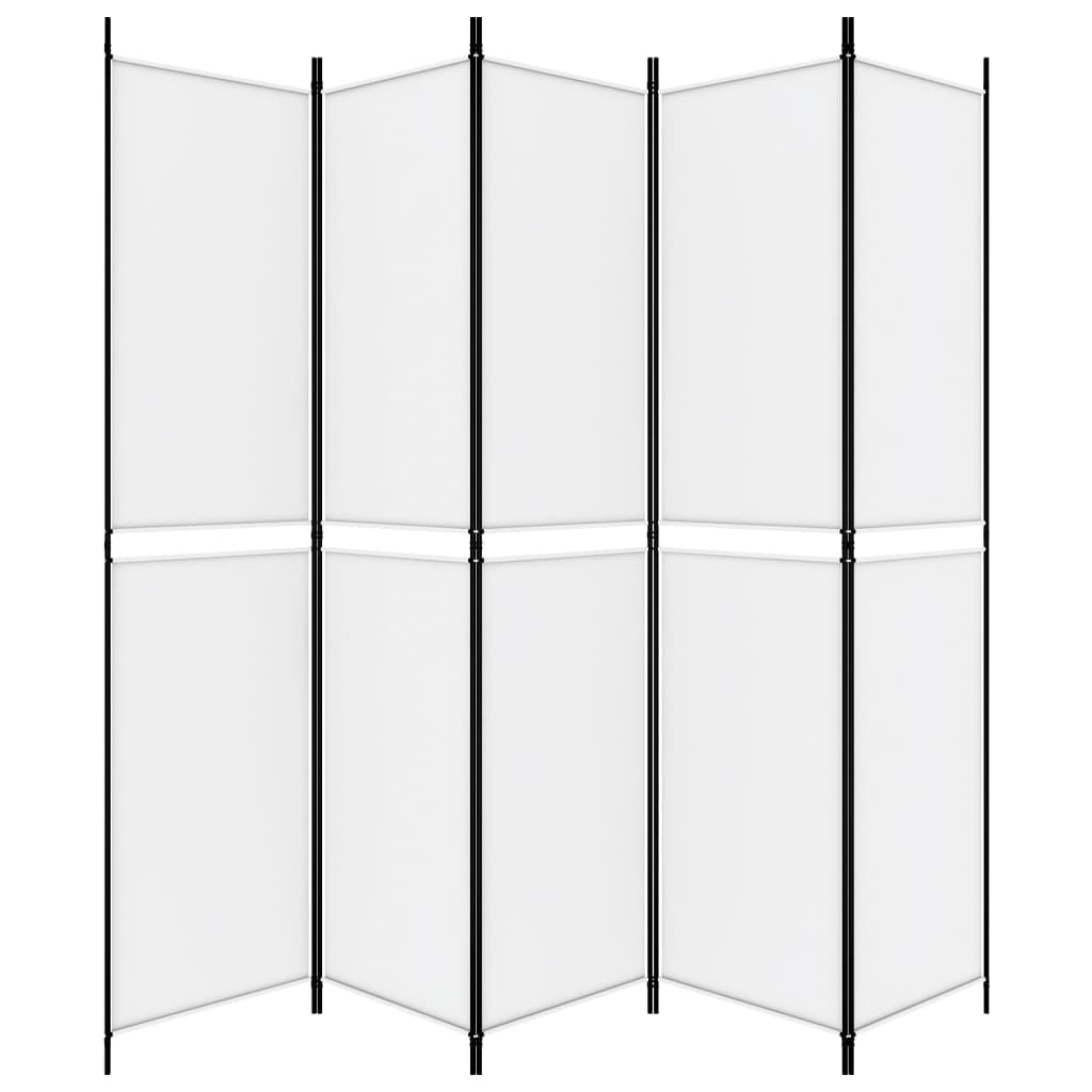 Kambario pertvara, 5 dalių, baltos spalvos, 250x220cm, audinys