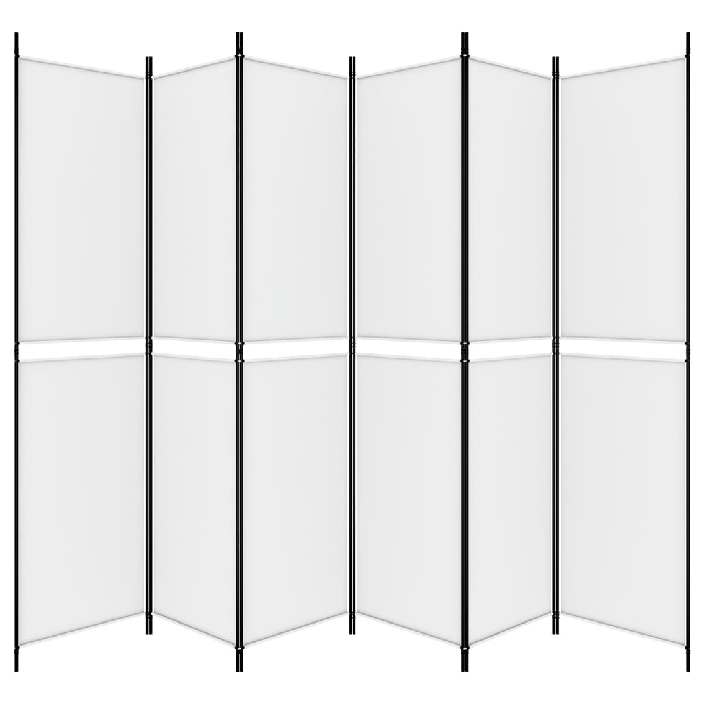 Kambario pertvara, 6 dalių, baltos spalvos, 300x220cm, audinys