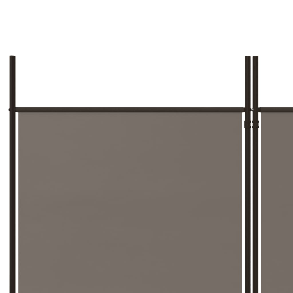 Telpa nodalījums, 6 daļas, antracītā krāsā, 300x220cm, audums