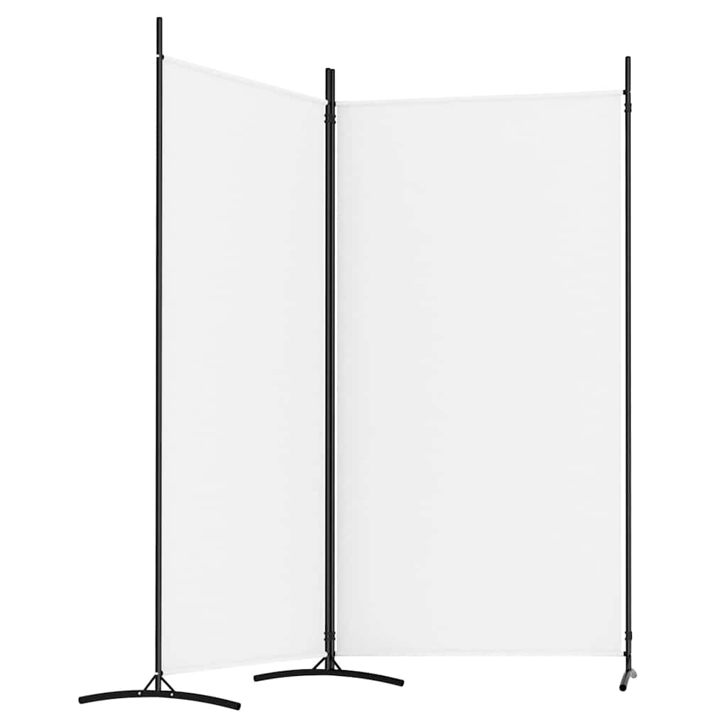 Room divider, 2-panel, white, 175x180cm, fabric
