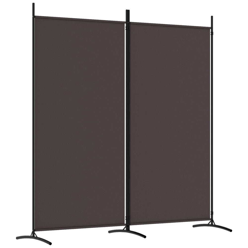 Room divider, 2-panel, brown, 175x180cm, fabric