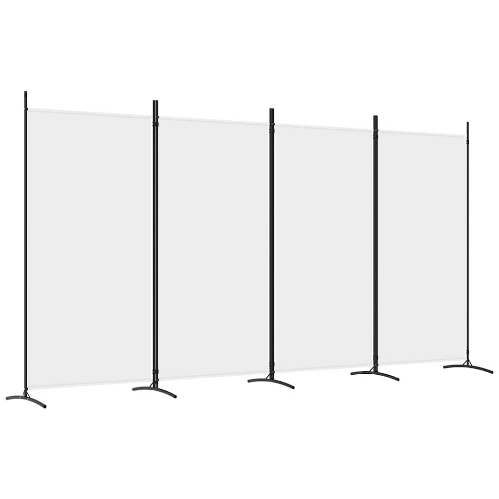 Room divider, 4-panel, white, 346x180cm, fabric