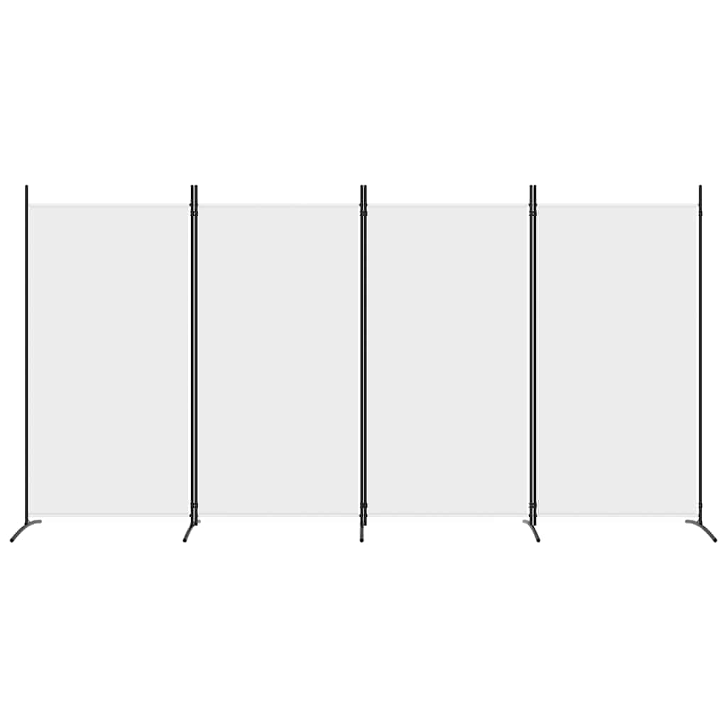 Room divider, 4-panel, white, 346x180cm, fabric