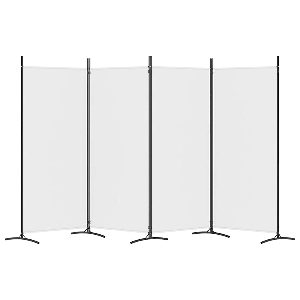 Room divider, 4-panel, white, 346x180cm, fabric