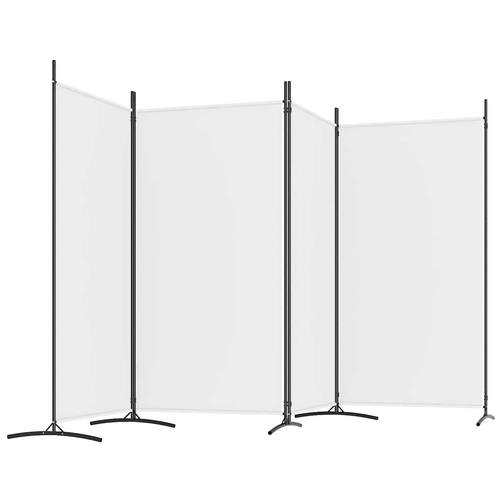 Room divider, 4-panel, white, 346x180cm, fabric