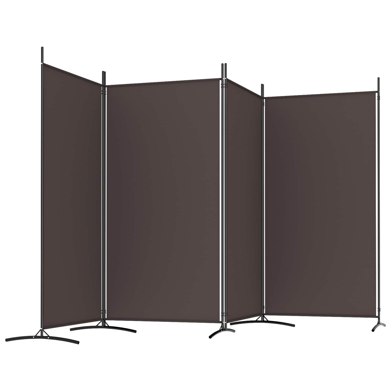 Telpas sadalītājs, 4 daļu, brūns, 346x180cm, audums