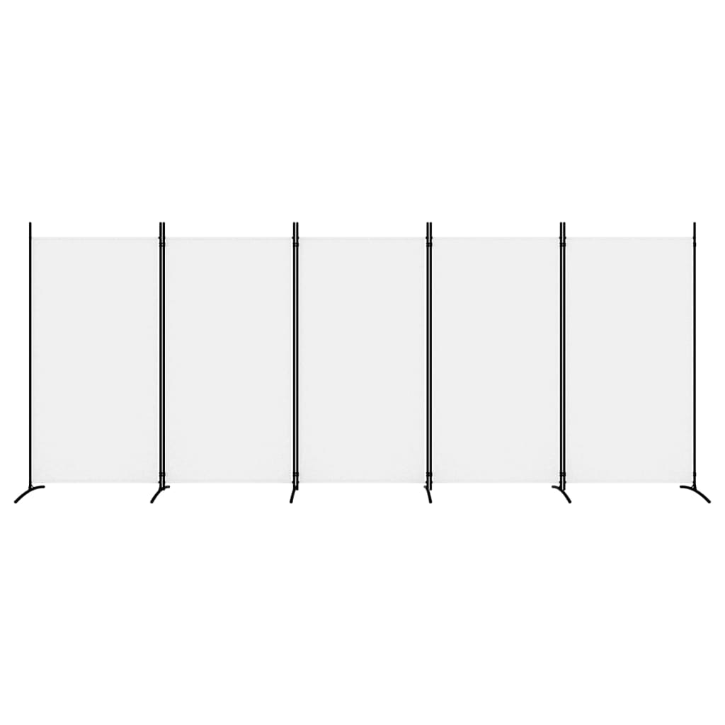 Kambario pertvara, 5 dalių, baltos spalvos, 433x180cm, audinys