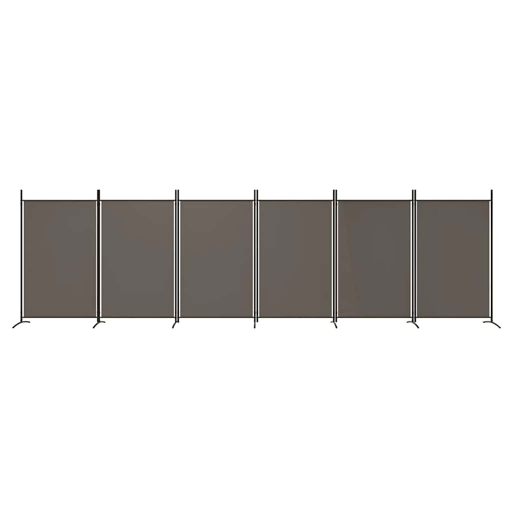 Kambario pertvara, 6 dalių, antracito, 520x180cm, audinys