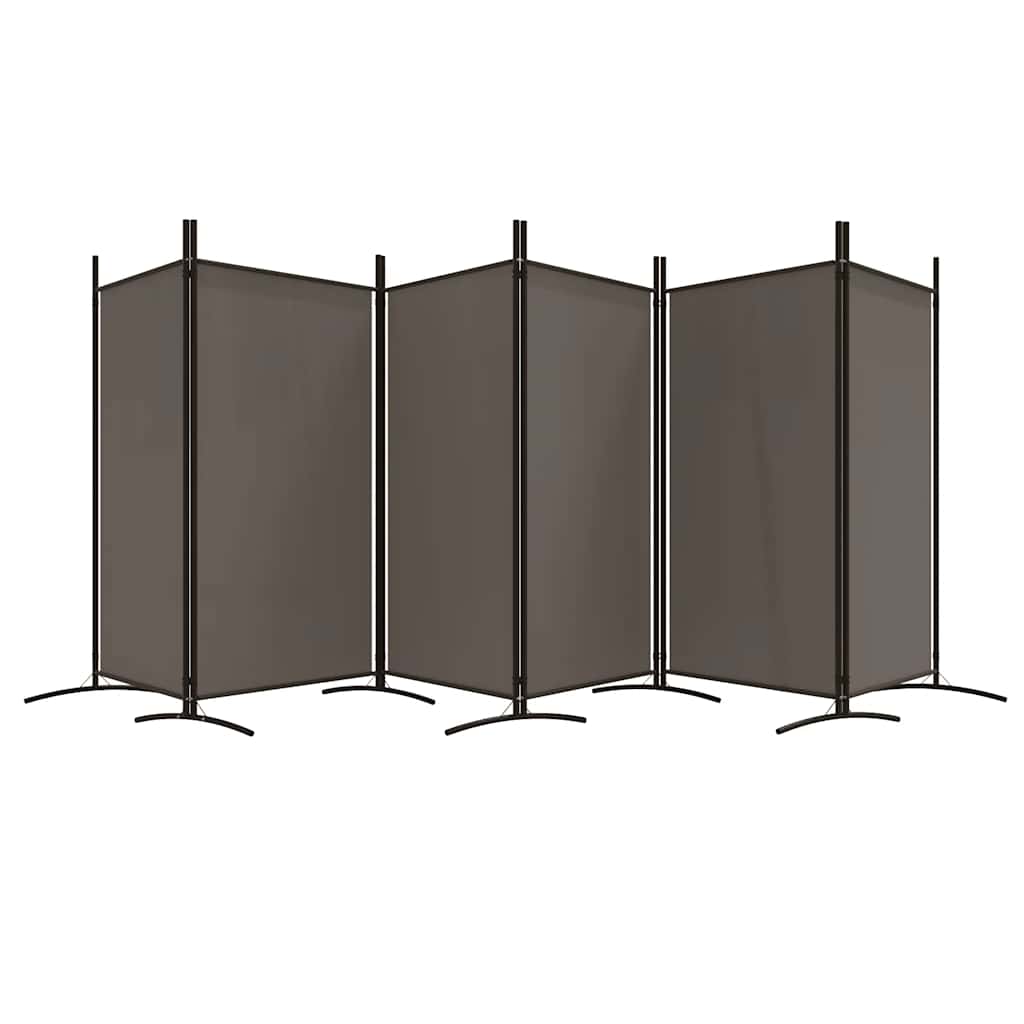 Kambario pertvara, 6 dalių, antracito, 520x180cm, audinys
