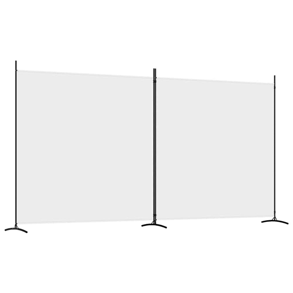 Room divider, 2-part, white, 348x180cm, fabric