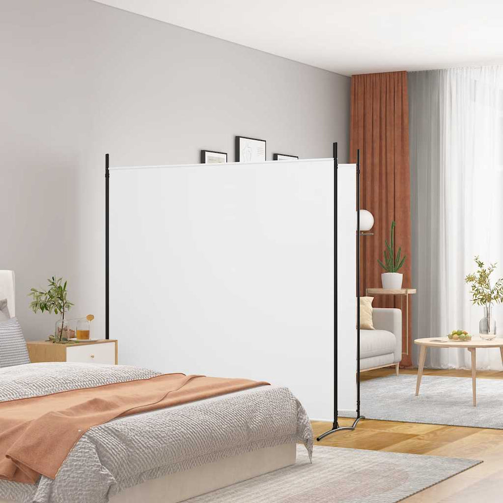 Room divider, 2-part, white, 348x180cm, fabric