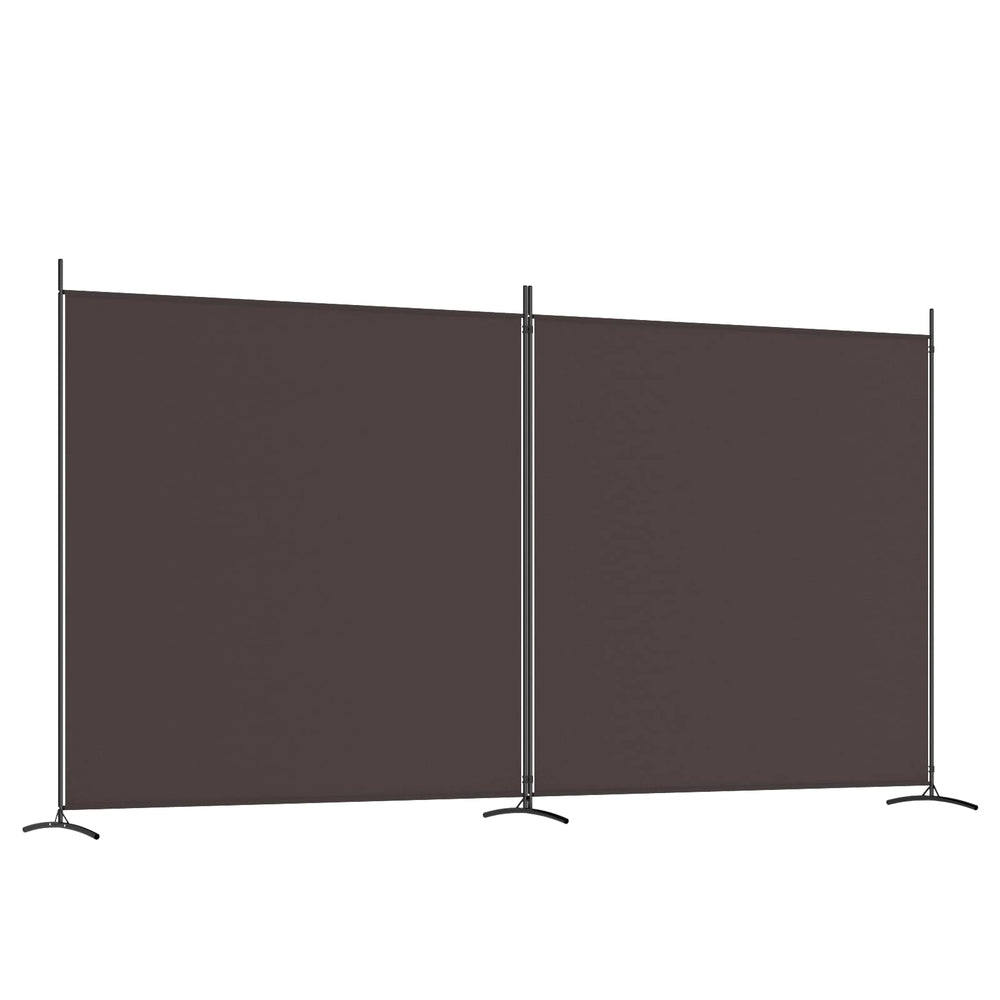 Room divider, 2-panel, brown, 348x180cm, fabric