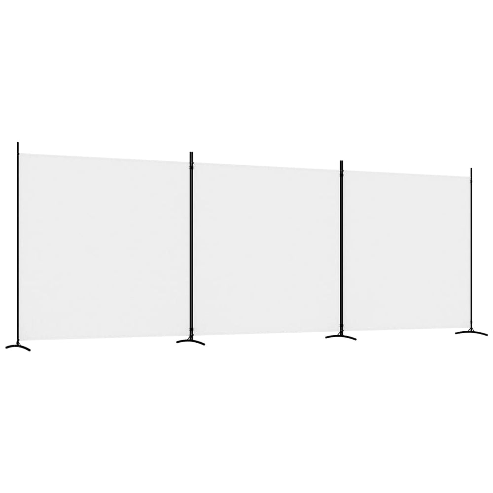 Room divider, 3-panel, white, 525x180cm, fabric