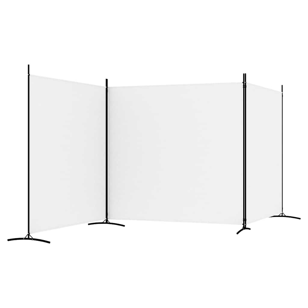 Kambario pertvara, 3 dalių, baltos spalvos, 525x180cm, audinys
