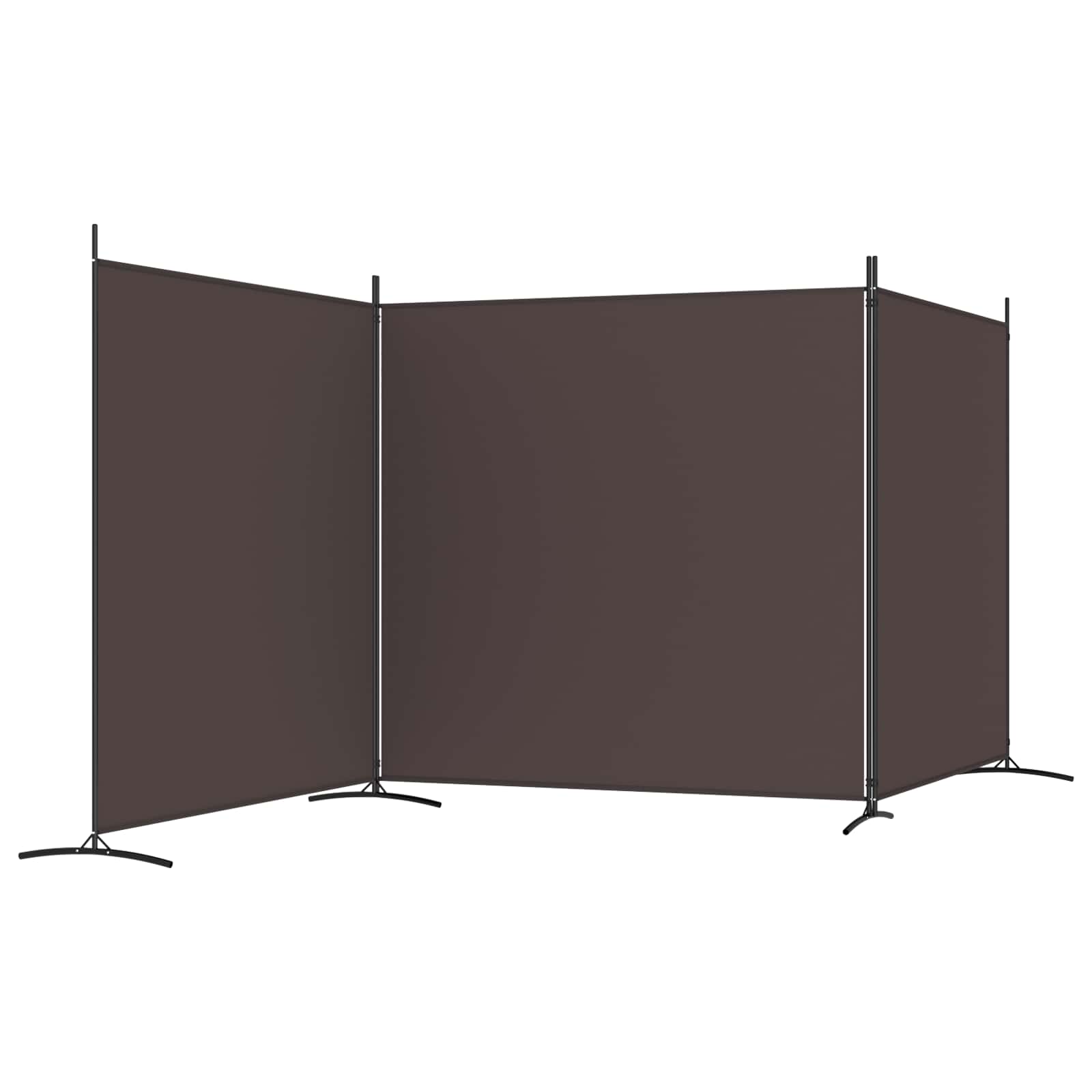 Room divider, 3-panel, brown, 525x180cm, fabric