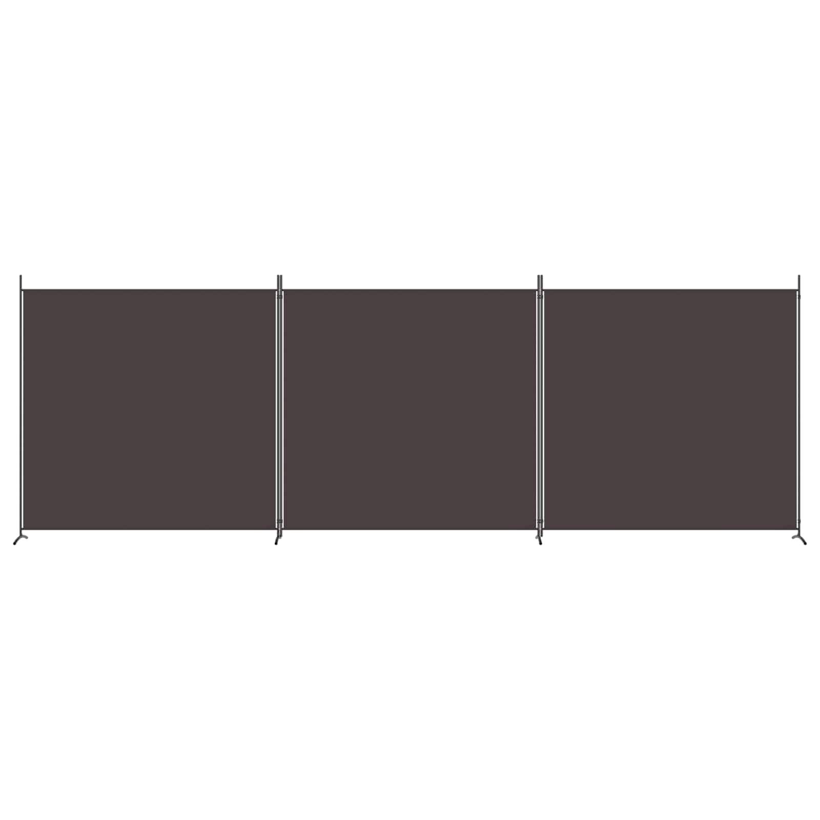 Room divider, 3-panel, brown, 525x180cm, fabric