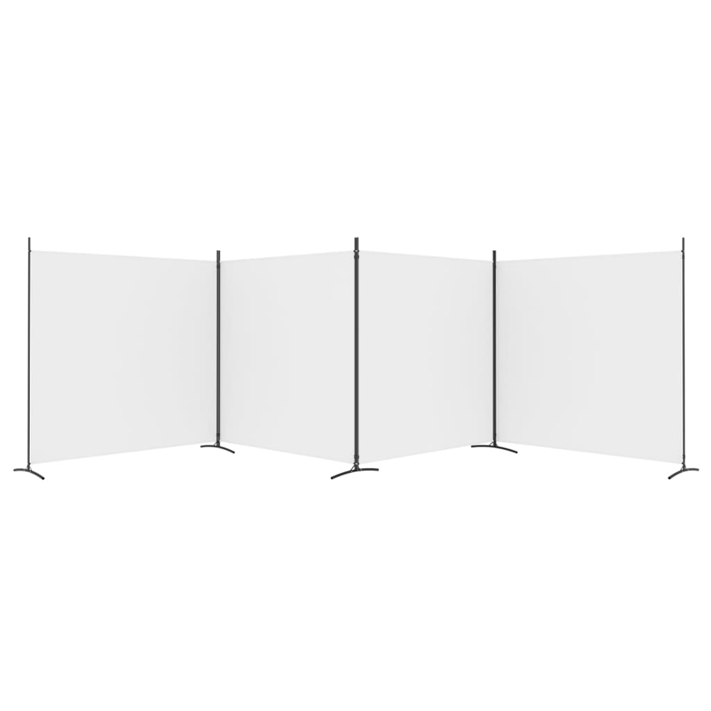 Kambario pertvara, 4 dalių, baltos spalvos, 698x180cm, audinys
