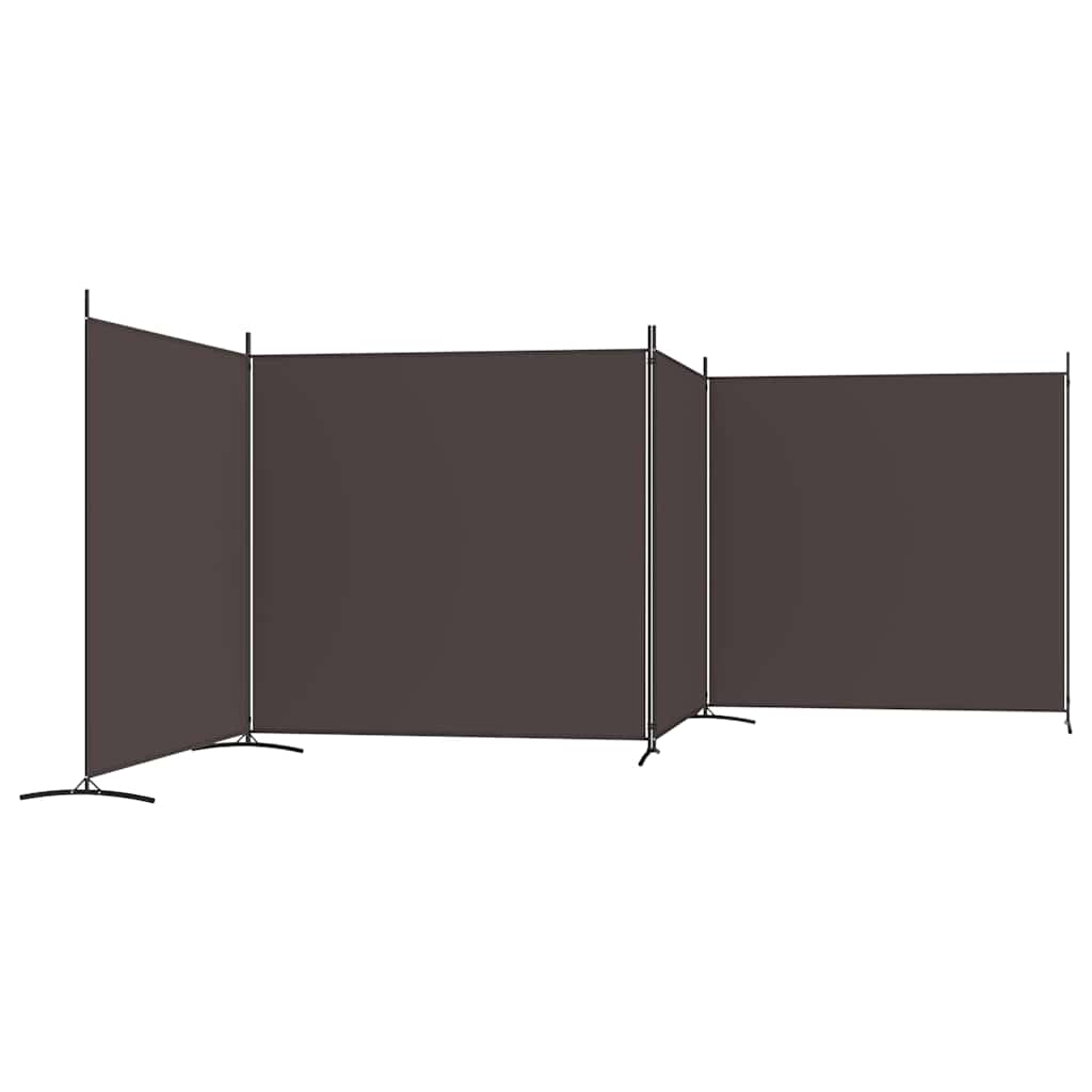 Kambario pertvara, 4 dalių, rudos spalvos, 698x180cm, audinys