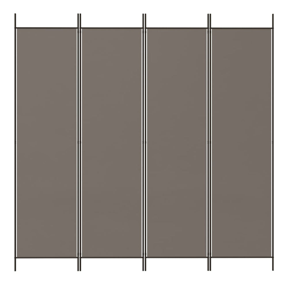 Kambario pertvara, 4 dalių, antracito, 698x180cm, audinys
