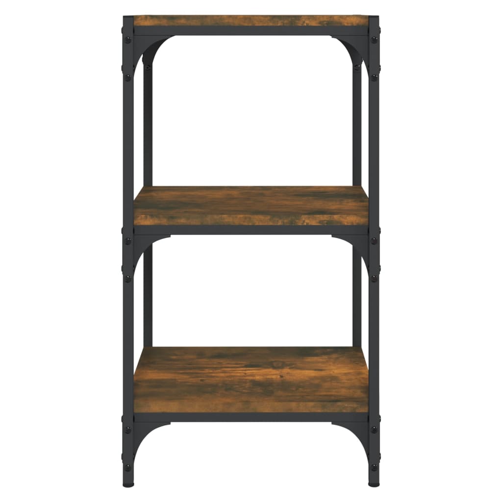 Bookcase, smoked oak, 40x33x70.5cm, wood/steel