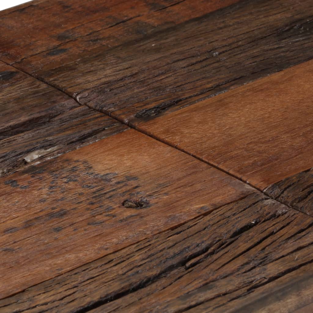 Console table, silver, steel and railway sleeper wood