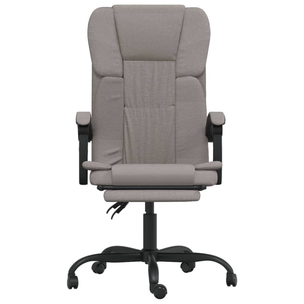 Reclining office chair, taupe, fabric