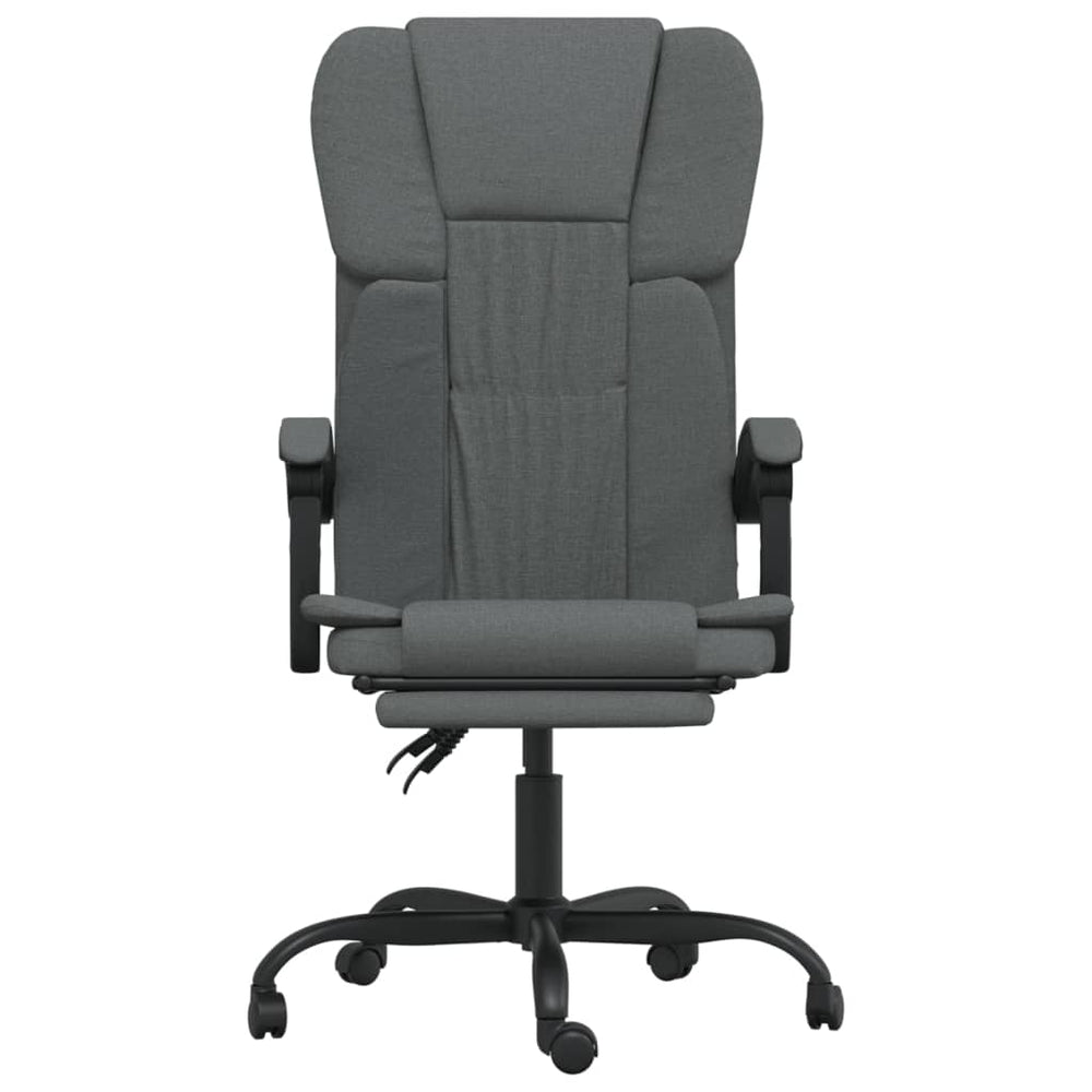 Reclining office chair, dark gray, fabric