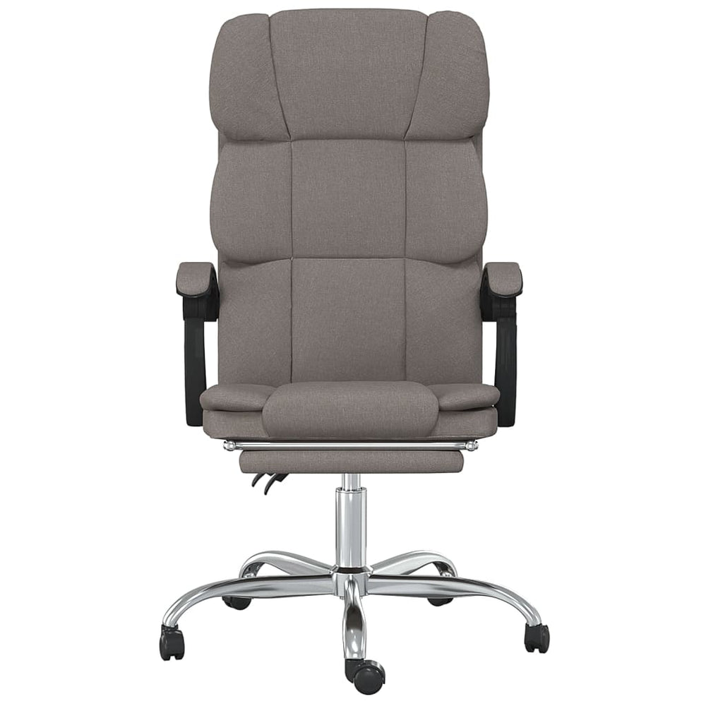 Reclining office chair, taupe, fabric