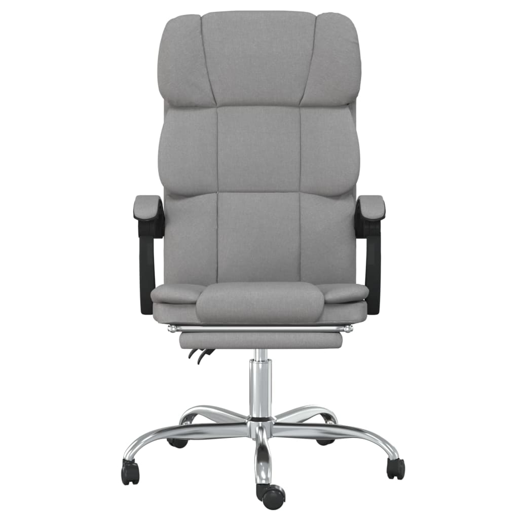 Reclining office chair, light gray, fabric