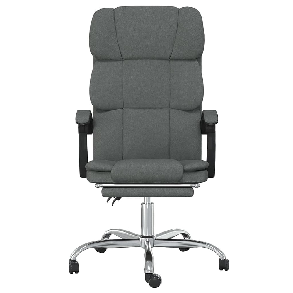 Reclining office chair, dark grey, fabric