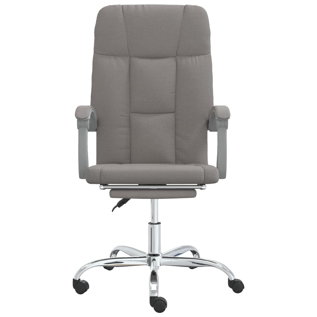 Reclining office chair, taupe, fabric