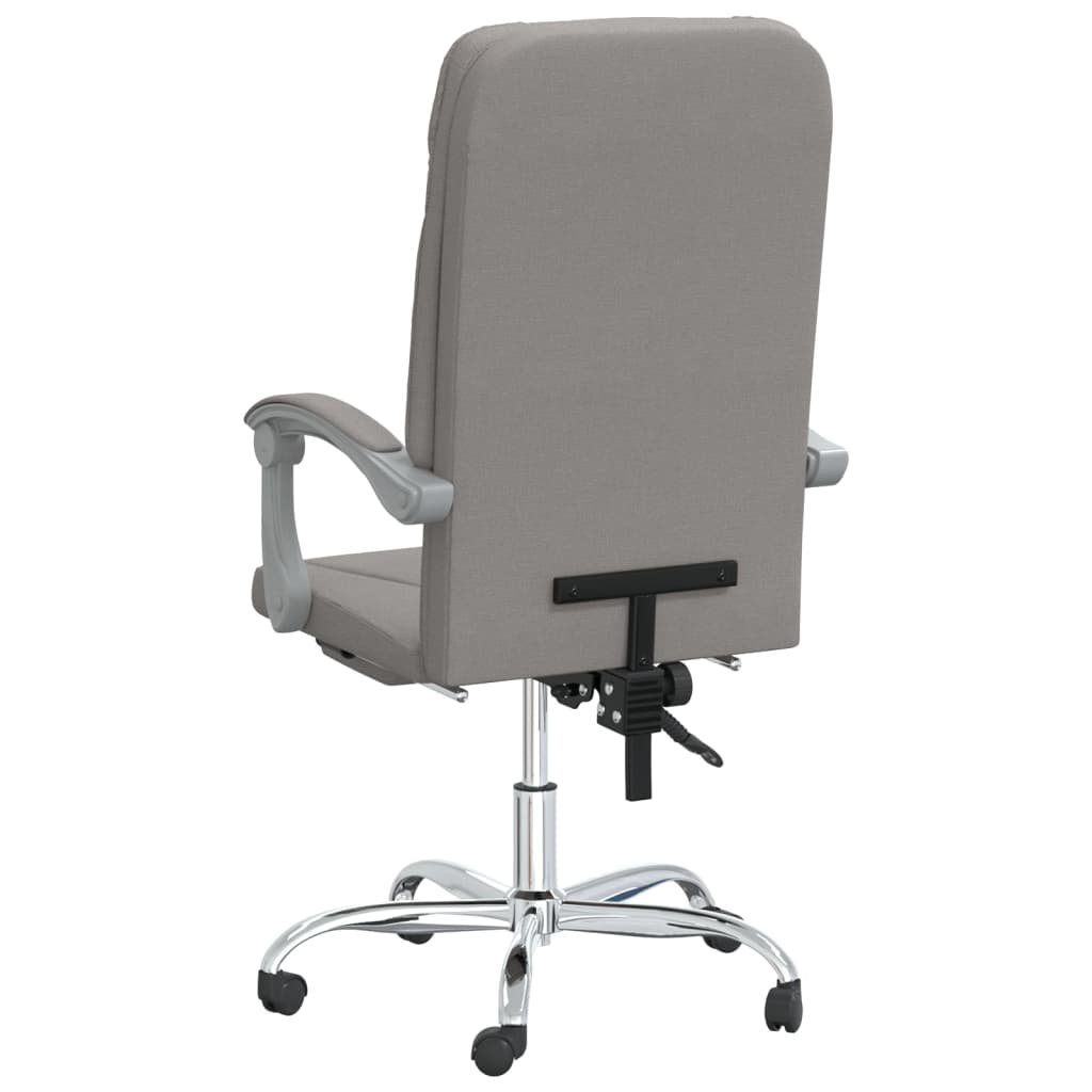 Reclining office chair, taupe, fabric