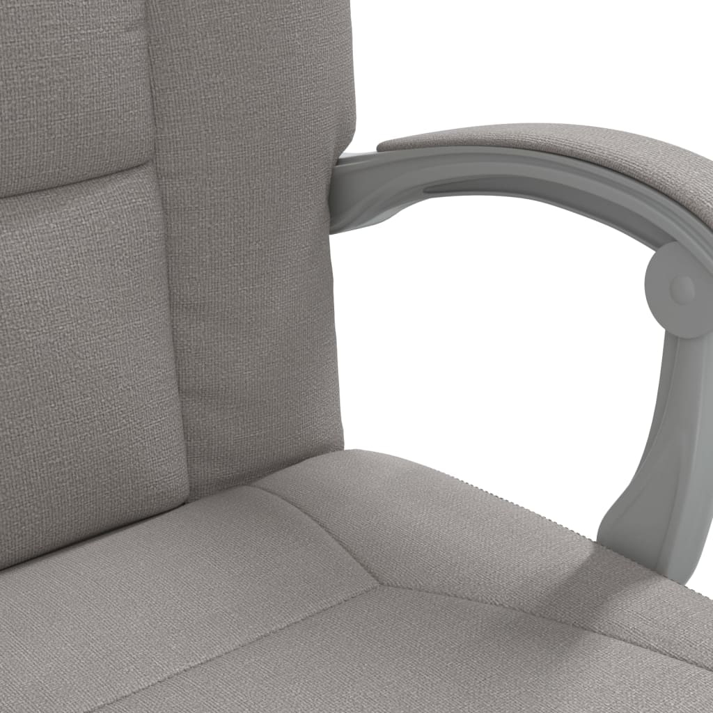 Reclining office chair, taupe, fabric