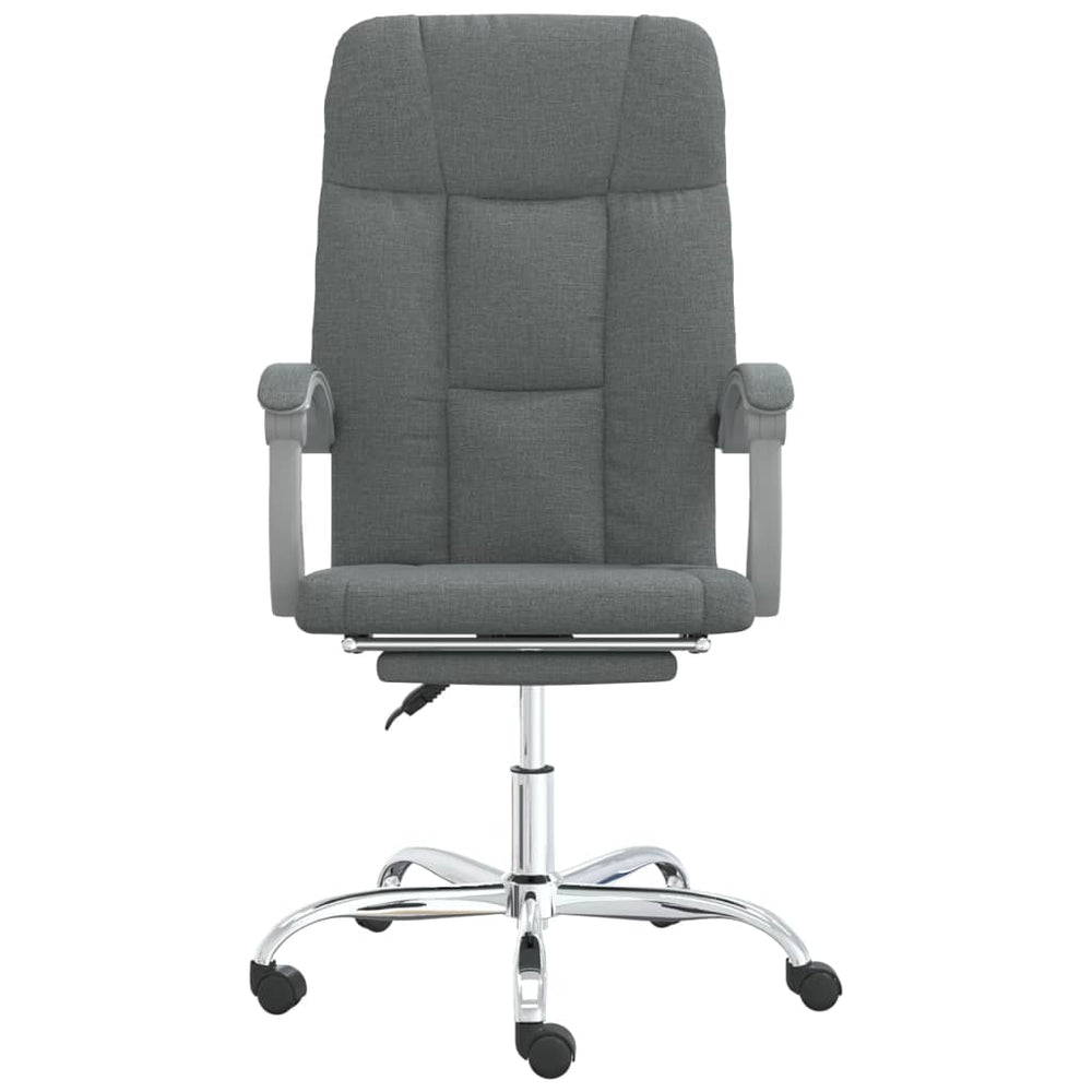 Reclining office chair, dark grey, fabric