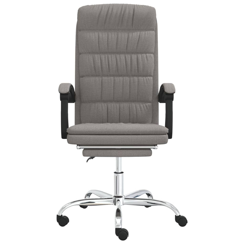Reclining office chair, taupe, fabric