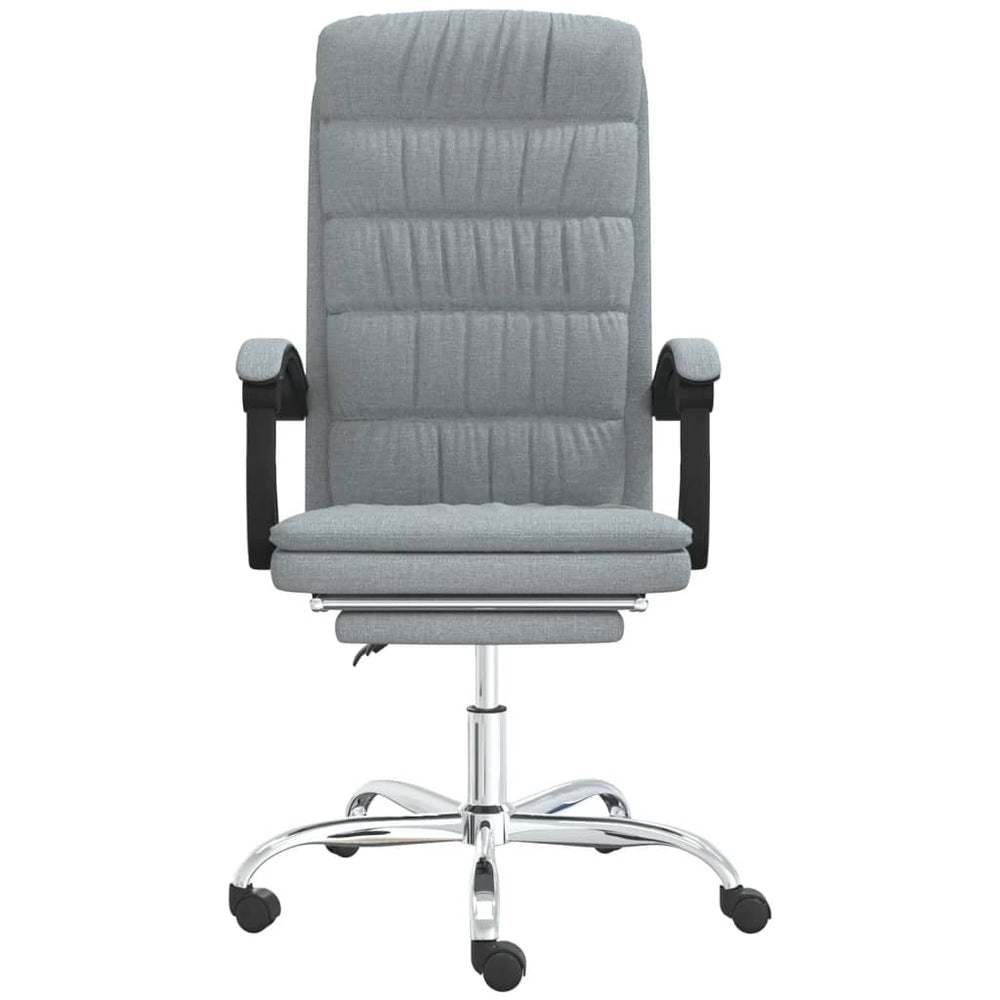 Reclining office chair, light gray, fabric