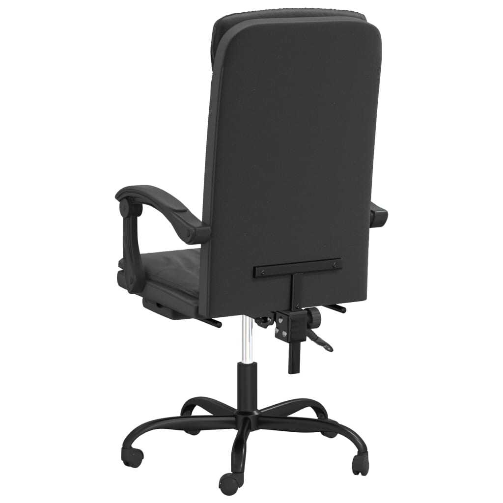 Reclining office chair, black, velvet