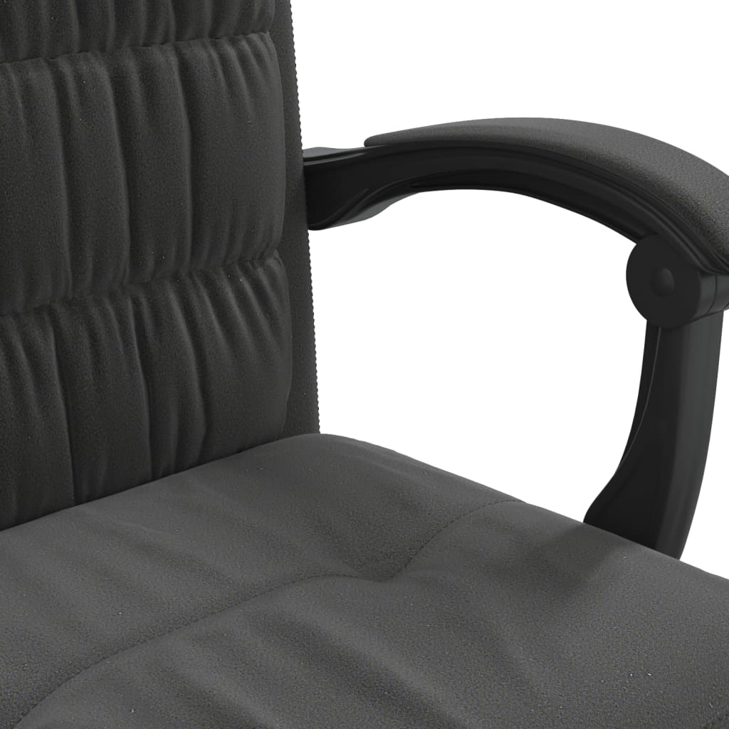 Reclining office chair, black, velvet
