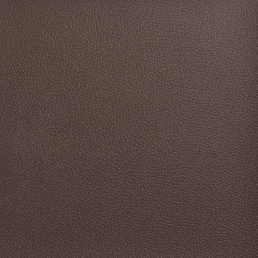 Reclining office chair, brown, artificial leather