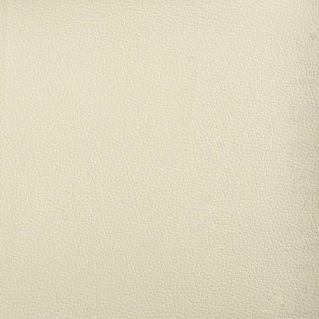 Reclining Massage Office Chair, Cream, Artificial Leather